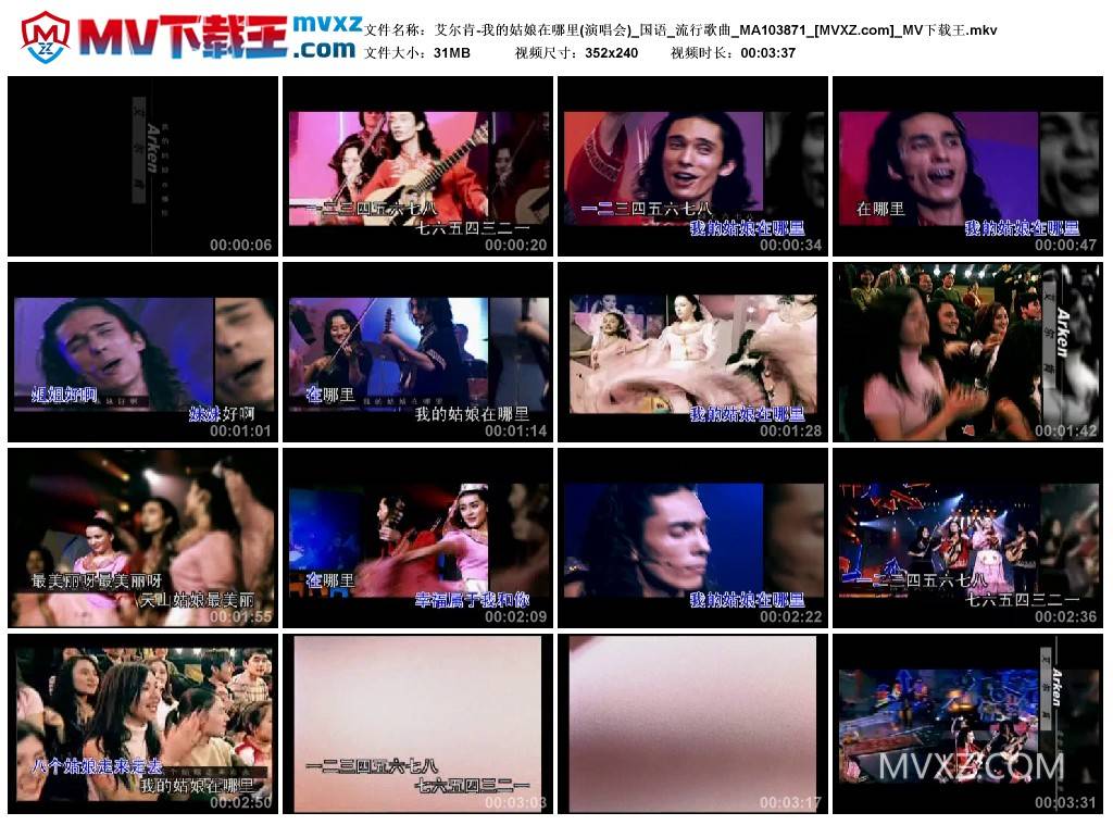 艾尔肯-我的姑娘在哪里(演唱会)_国语_流行歌曲_MA103871